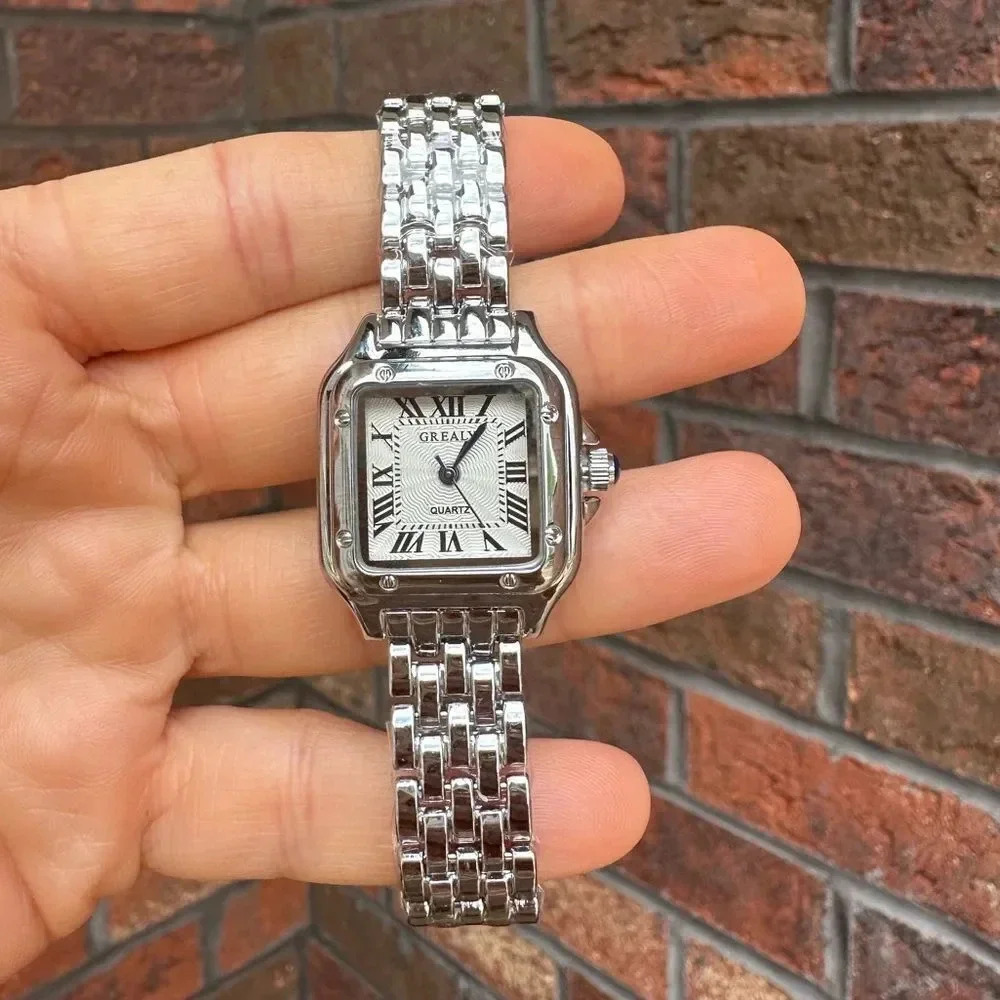 Panthere Classic Rectangle Stainless Steel Watch - Picture 11 of 16